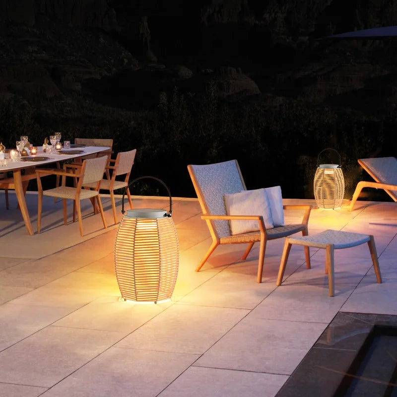 Outdoor Lights Courtyard Lights Villa Garden Lights Waterproof Modern Simple Patio Atmosphere Lights Solar Lights Woven Lights