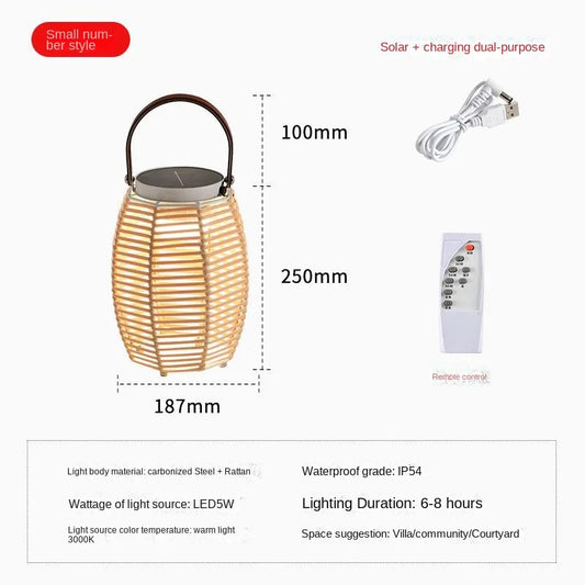 Outdoor Lights Courtyard Lights Villa Garden Lights Waterproof Modern Simple Patio Atmosphere Lights Solar Lights Woven Lights